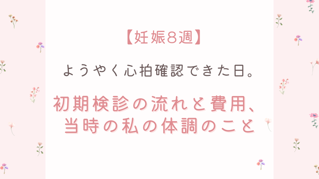 8週で心拍確認できた体験談｜費用・母子手帳・初期症状まとめ
